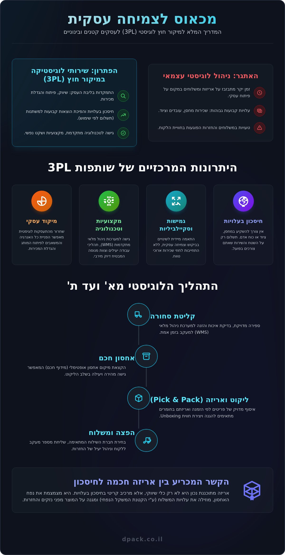 שירותי אחסנה ולוגיסטיקה: המדריך המלא לעסק הצומח